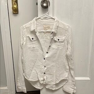 We The Free White Textured Shirt